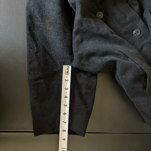 Vtg 50s Forstmann Pea Coat S/M Black Cashmere 1/2 Sleeve Pockets Retro Glam MCM - Picture 15 of 16